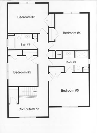 4 bedrooms, 2 full baths and computer room in this distinctive floor plan. Steps to attic storage area, open computer room and large master bedroom and bath area.